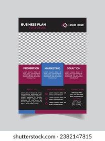 Unique modern trendy quality full  corporate business flyer design template