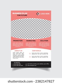 Unique modern trendy quality full  corporate business flyer design template