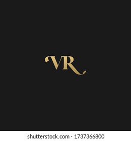 Unique modern trendy VR initial based letter icon logo   