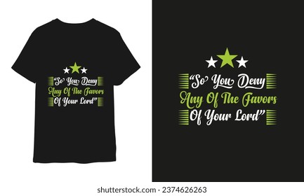 Unique modern typography t-shirts design template