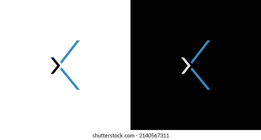 Unique and modern X initials logo design