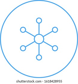 Unique Molecular Structure II Vector Line Icon