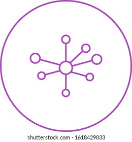 Unique Molecular Structure Vector Line Icon