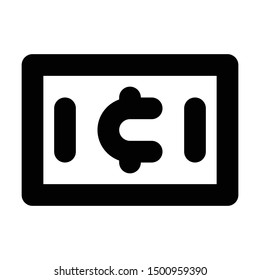 Unique money paper icon. Element of financial illustration. Signs and symbols can be used for web, logo, mobile app, UI, UX