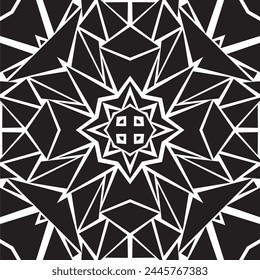 Unique monochrome seamless abstract pattern concept, vector illustration for fabric or clothing patterns