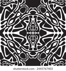 Unique monochrome seamless abstract pattern concept, vector illustration for fabric or clothing patterns