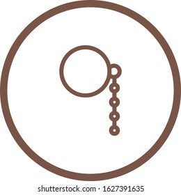 Unique Monocle Vector Line Icon