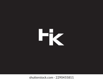 Unique monogram alphabet letters HK Logo Design