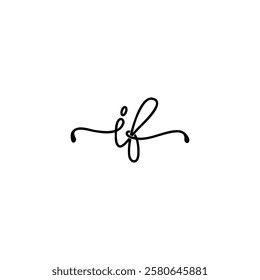 Unique IF Monogram Alphabet Logo for Modern Companies