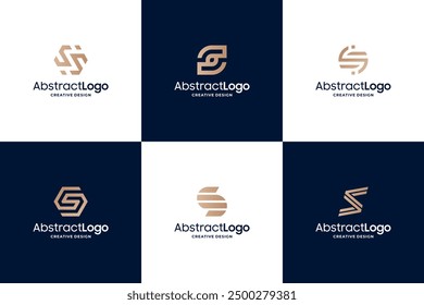 Unique monogram letter S logo design