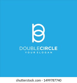 Unique monogram logo letter B made of 2 geometric circles.
EPS10 File Type - Vector.