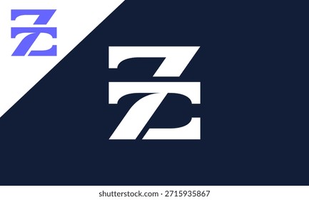 Logotipo único del monograma ZT o TZ