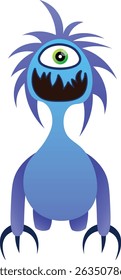unique monster design mascot.Design for digital print and coloring book	