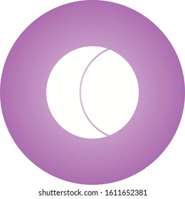 Unique Moon Vector Glyph Icon