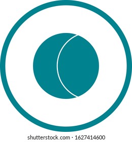 Unique Moon Vector Glyph Icon