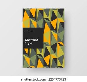 Unique mosaic pattern annual report concept. Colorful banner vector design layout.