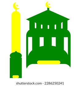 Unique mosque images for ramadan, eid mubarak or other holidays. Unique mosque cartoon image.