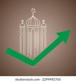 Unique Mosque logo line art | Illustration