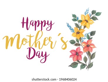 An unique mother's day wish card vector for use.