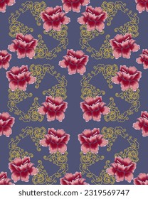 Unique motif designs with rose flower ornaments and traditional and classic carvings typical of Padjadjaran indonesia