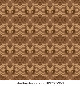 Unique motifs design on Kawung batik with smooth brown color design.