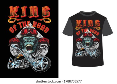Unique Motorcycle T-shirt Design Template
