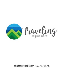 Unique mountain logo design