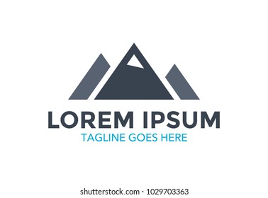 unique mountain logo. vector illustration. minimalist. symbol