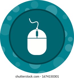 Icono de glifo vector de mouse único