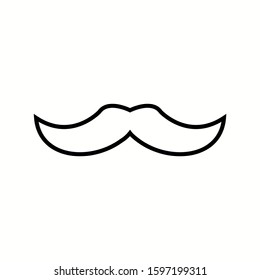 Unique Moustache Vector Line Icon