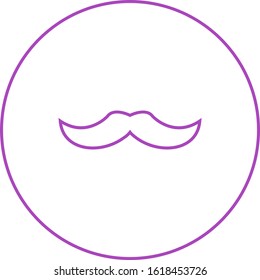 Unique Moustache Vector Line Icon