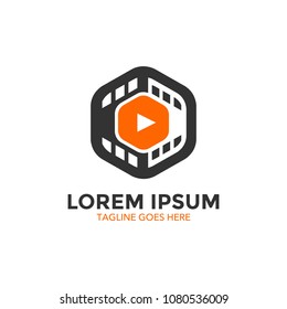 unique movie logo. vector. icon