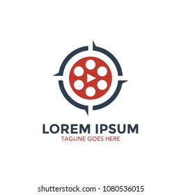 unique movie logo. vector. icon