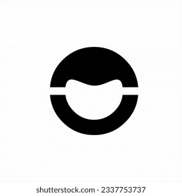 Unique mug logo design in negative space.