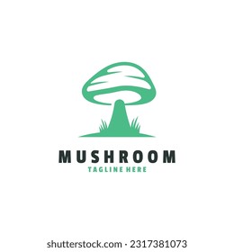 Unique Mushroom Logo Design Vector Illustration. Suitable for Mushroom Farm Logo.