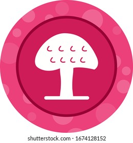 Icono de glifo de vector de hongo único