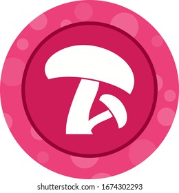 Icono de glifo de vector de hongo único