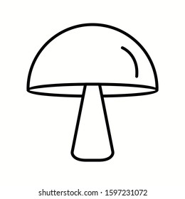 Unique Mushroom Vector Line Icon