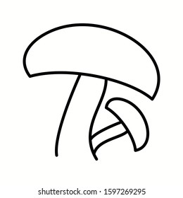 Unique Mushroom Vector Line Icon