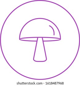 Unique Mushroom Vector Line Icon