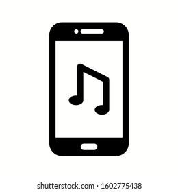 Unique Music App Vector Glyph Icon
