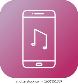 Unique Music App Vector Line Icon