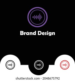 plantilla de diseño de logotipo de música única con conceptos de volumen de audio