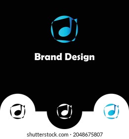 unique Music logo design template.