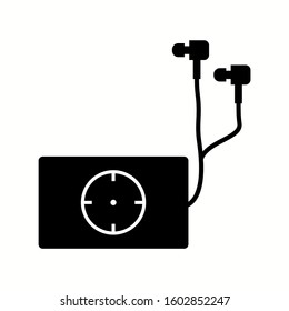 Unique Music Player Glyph Vector Icon