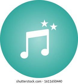 Unique Music Vector Glyph Icon