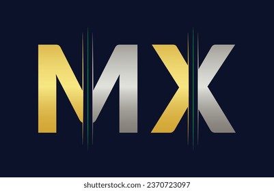 Logo de la carta MX exclusiva Plantilla vectorial de iconos.
