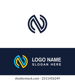 Unique N logo with a circle concept.