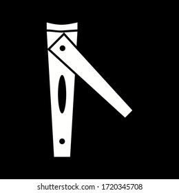 Unique Nail Cutter Vector Glyph Icon