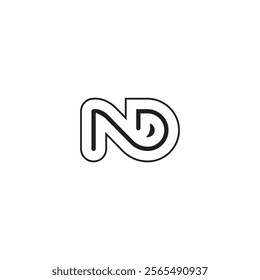 Unique ND Monogram Alphabet Logo for Modern Companies